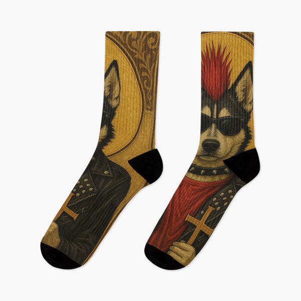 Item preview, Holy image, cool dog as a punk designed and sold by Mauswohn.
