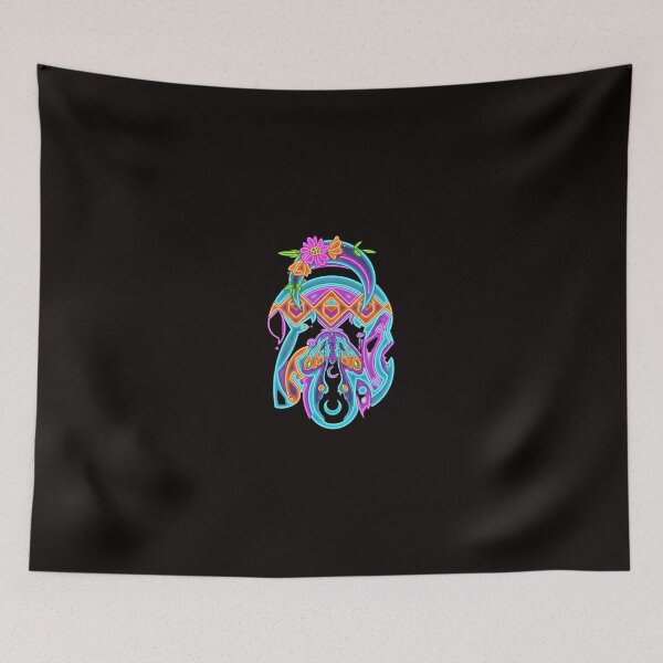 Item preview, Neon Moth Spirit Floral Tribal Design designed and sold by Color for Balance .
