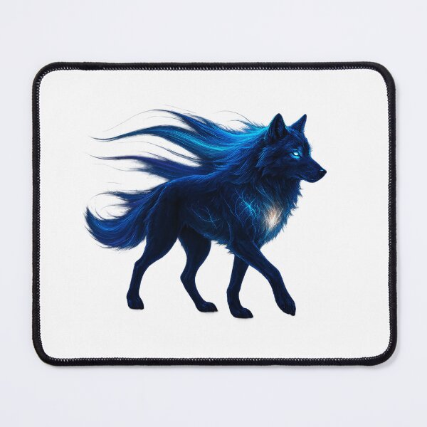 Item preview, ✦ Luminark Wolf — Aurora-Flare Mane ✦ - White #FFFFFF designed and sold by WheelieGdArt.