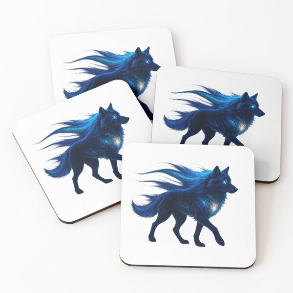 Item preview, ✦ Luminark Wolf — Aurora-Flare Mane ✦ - White #FFFFFF designed and sold by WheelieGdArt.