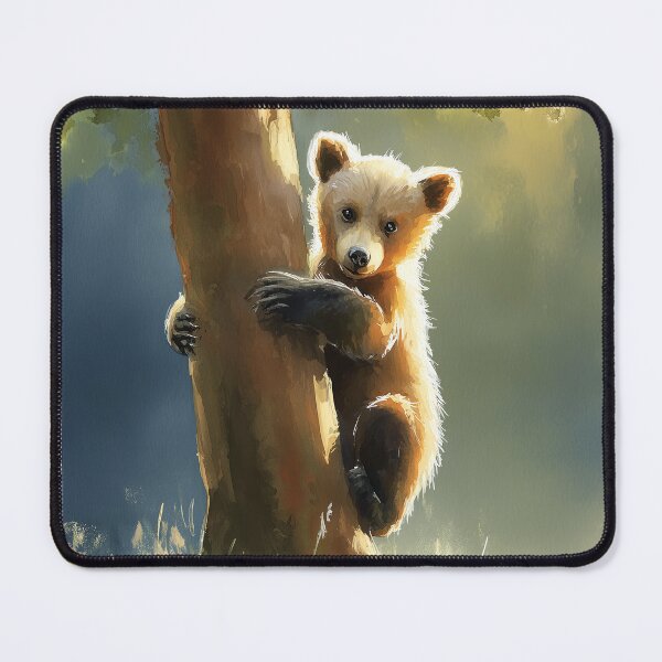 Item preview, Grizzly Bear Cub Climbing Tree designed and sold by laurashawart.