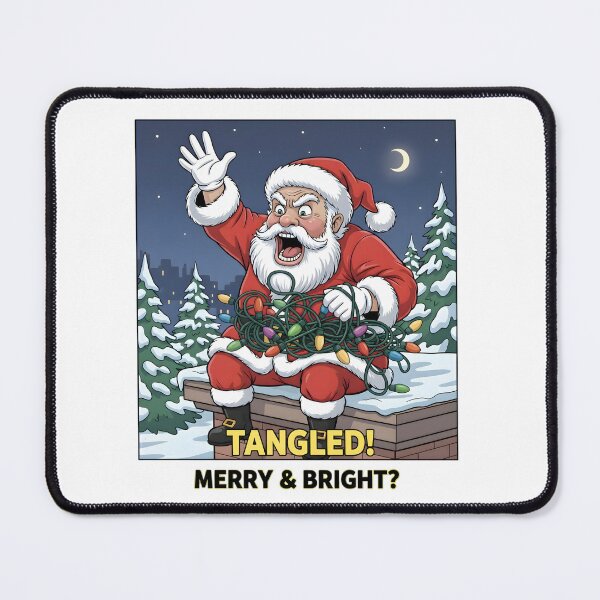 Item preview, Tangled Santa – Funny Christmas Lights Fail Meme Design designed and sold by SoulenCify.