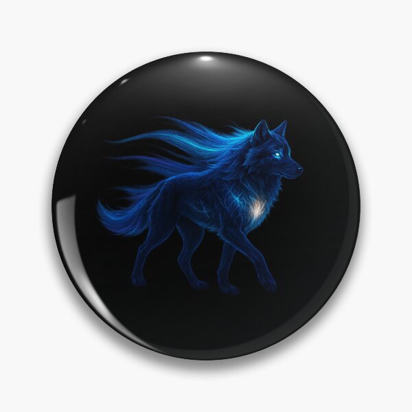 Item preview, ✦ Luminark Wolf — Aurora-Flare Mane ✦ - Black #000000 designed and sold by WheelieGdArt.