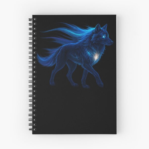 Item preview, ✦ Luminark Wolf — Aurora-Flare Mane ✦ - Black #000000 designed and sold by WheelieGdArt.