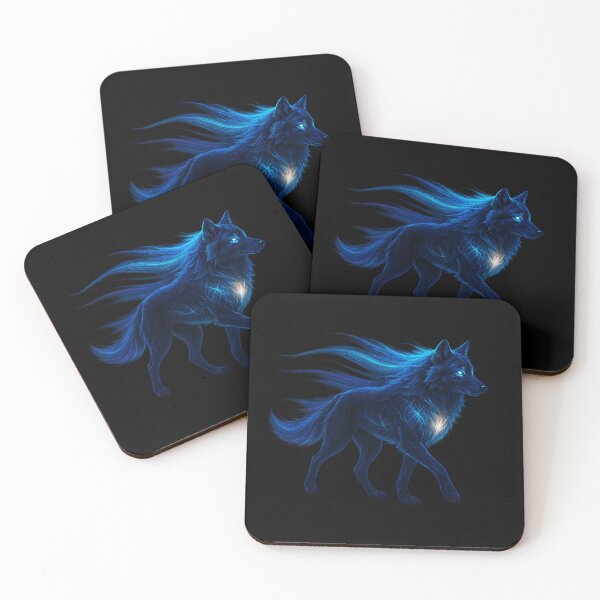 Item preview, ✦ Luminark Wolf — Aurora-Flare Mane ✦ - Black #000000 designed and sold by WheelieGdArt.