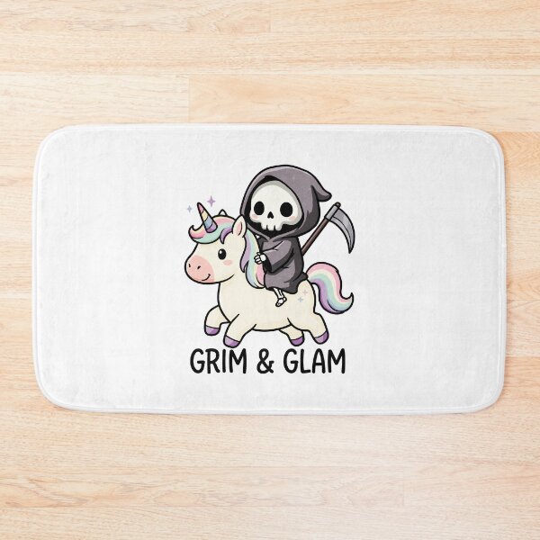 Item preview, Cute Grim Reaper Riding Rainbow Unicorn designed and sold by tollaru.