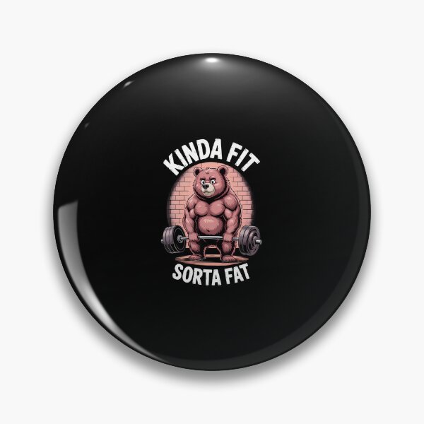 Item preview, Kinda Fit Sorta Fat Gym Bear Weightlifting designed and sold by donadonvgran.