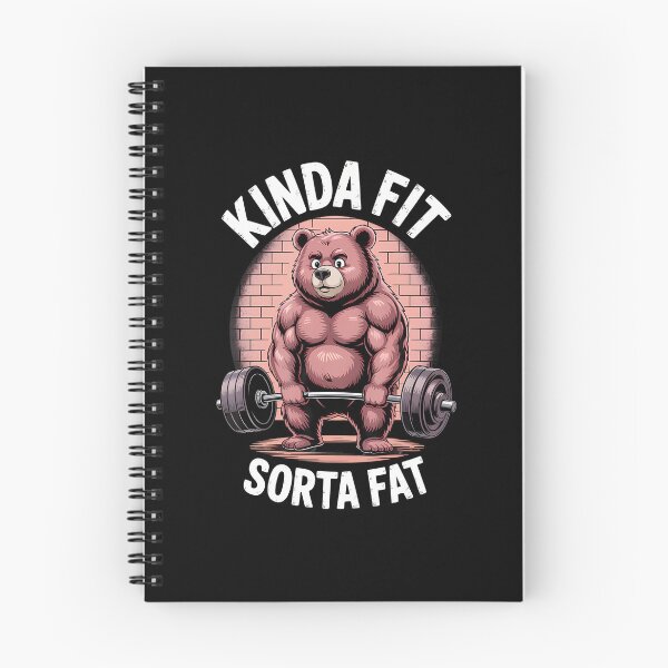 Item preview, Kinda Fit Sorta Fat Gym Bear Weightlifting designed and sold by donadonvgran.