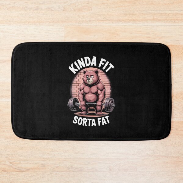 Item preview, Kinda Fit Sorta Fat Gym Bear Weightlifting designed and sold by donadonvgran.