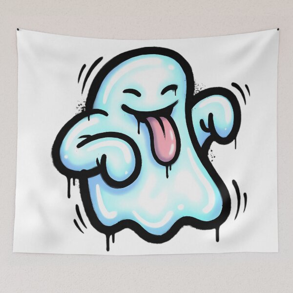 Item preview, Cheeky Graffiti Ghost - Urban Street Art Character designed and sold by TobaGallery868.
