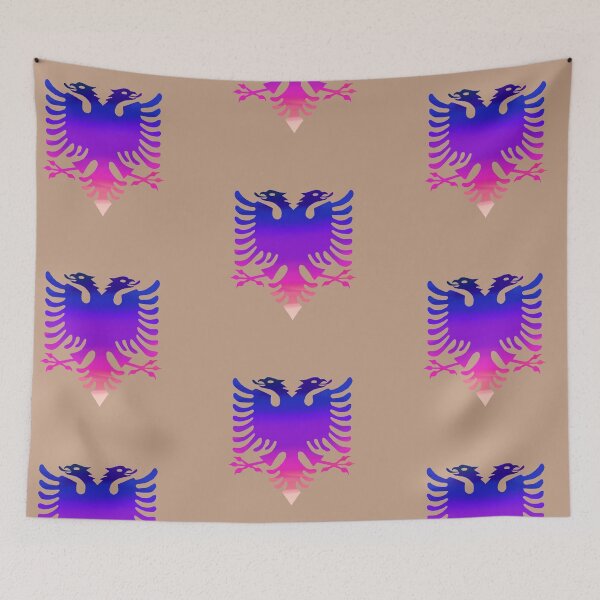 Item preview, Albanian Double-Headed Eagle Flag Logo | Black Albania Symbol Design designed and sold by Abaseen.