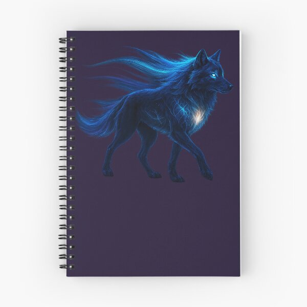 Item preview, ✦ Luminark Wolf — Aurora-Flare Mane ✦ - Spectral Amethyst-Night — #1B0F2E designed and sold by WheelieGdArt.