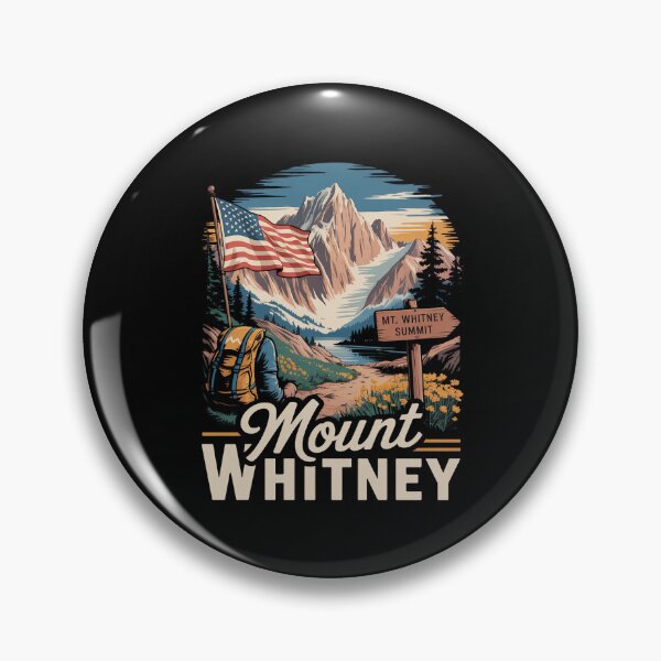 Item preview, Mount Whitney California US Flag Mt. Whitney Summit Souvenir designed and sold by TechnicalSara.