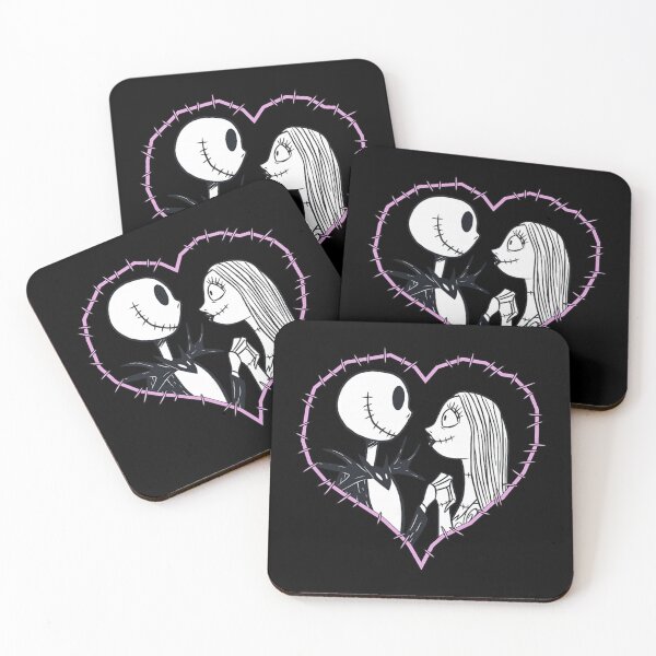 Item preview, The Nightmare Before Christmas Jack And Sally Heart designed and sold by freelschrabo.
