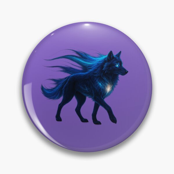 Item preview, ✦ Luminark Wolf — Aurora-Flare Mane ✦ - Moonlit Orchid — HEX #7D5BC0 designed and sold by WheelieGdArt.