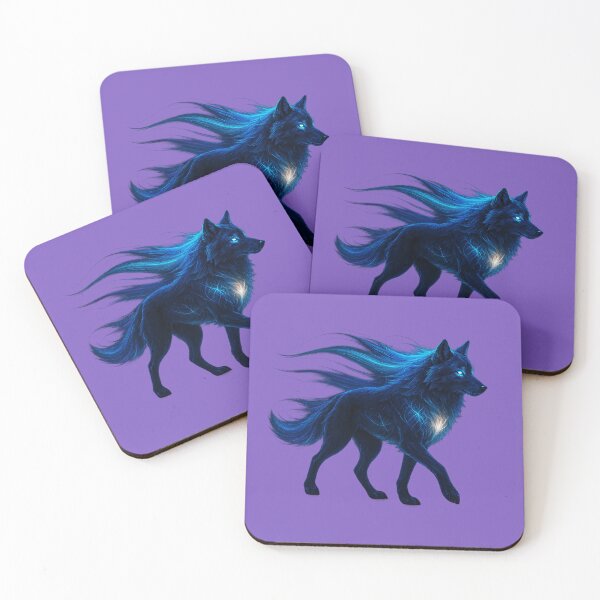 Item preview, ✦ Luminark Wolf — Aurora-Flare Mane ✦ - Moonlit Orchid — HEX #7D5BC0 designed and sold by WheelieGdArt.