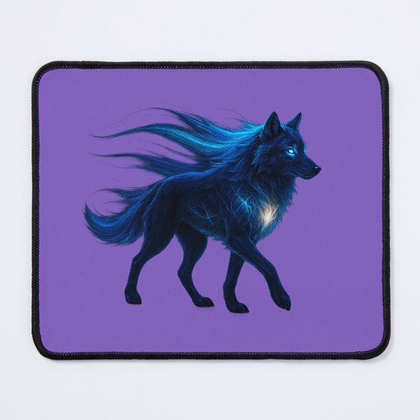 Item preview, ✦ Luminark Wolf — Aurora-Flare Mane ✦ - Moonlit Orchid — HEX #7D5BC0 designed and sold by WheelieGdArt.