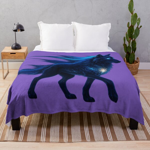 Item preview, ✦ Luminark Wolf — Aurora-Flare Mane ✦ - Moonlit Orchid — HEX #7D5BC0 designed and sold by WheelieGdArt.