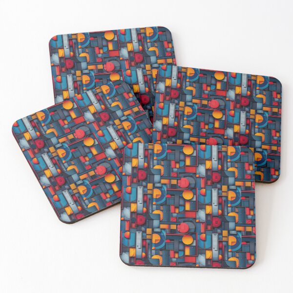 Item preview, Bold Abstract Geometric Shapes Cubist Pattern designed and sold by NTGUILTY.