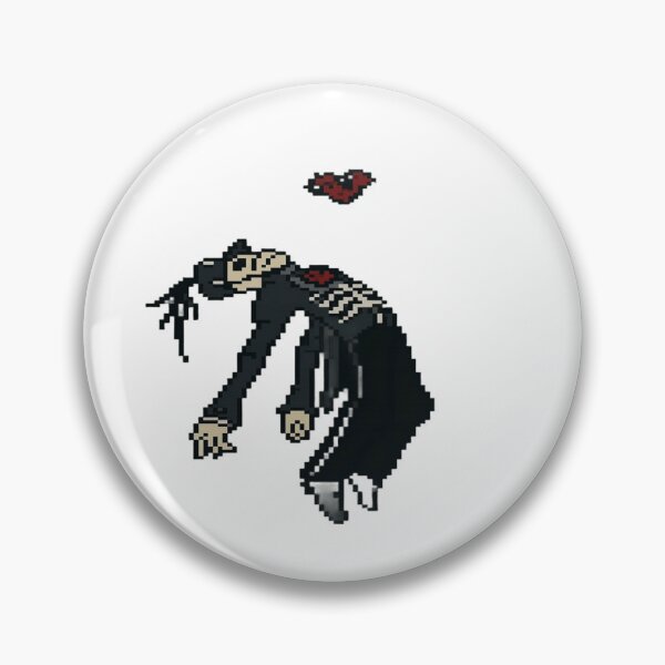 Item preview, Falling Heart Pixel Phantom – Dark Aesthetic Pixel Art designed and sold by Gurjeetpixelart.