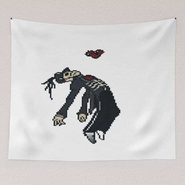 Item preview, Falling Heart Pixel Phantom – Dark Aesthetic Pixel Art designed and sold by Gurjeetpixelart.