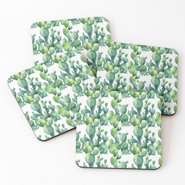 Item preview, Watercolor Green Prickly Cacti Seamless Pattern designed and sold by NTGUILTY.