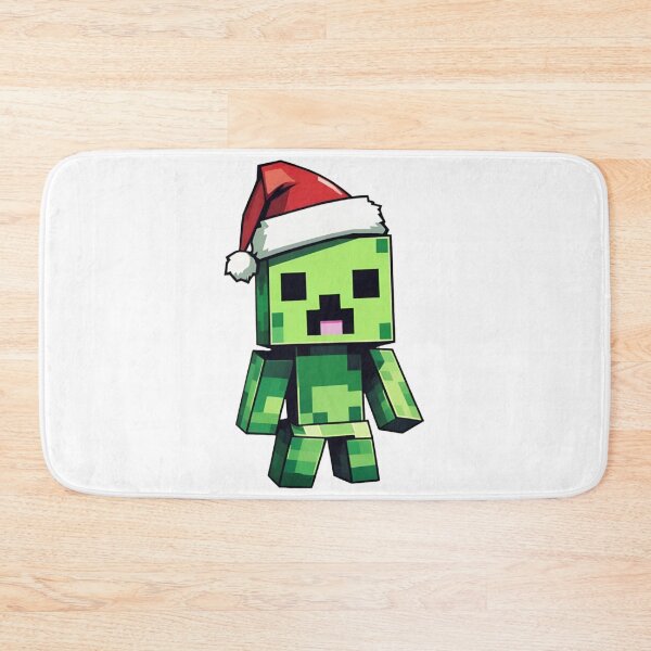 Item preview, Cute Minecraft Creeper in Santa Hat  designed and sold by freelschrabo.