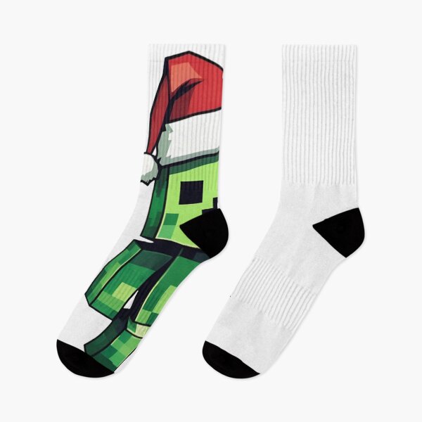 Item preview, Cute Minecraft Creeper in Santa Hat  designed and sold by freelschrabo.