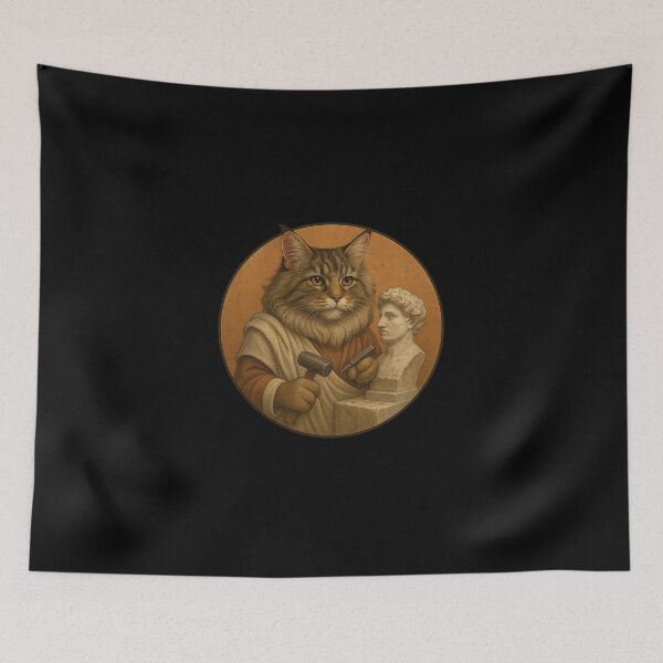 Item preview, The Stoic Greek Cat designed and sold by Fort Galaxy.