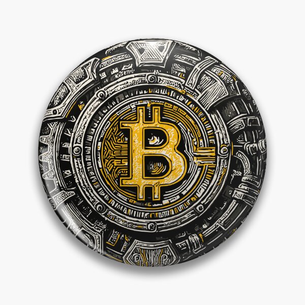 Item preview, Steampunk Bitcoin Shield – Mechanical Crypto Emblem designed and sold by SeoulInkSoul.