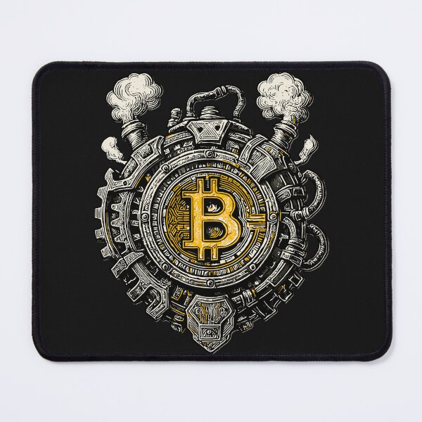 Item preview, Steampunk Bitcoin Shield – Mechanical Crypto Emblem designed and sold by SeoulInkSoul.