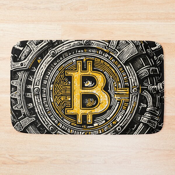 Item preview, Steampunk Bitcoin Shield – Mechanical Crypto Emblem designed and sold by SeoulInkSoul.