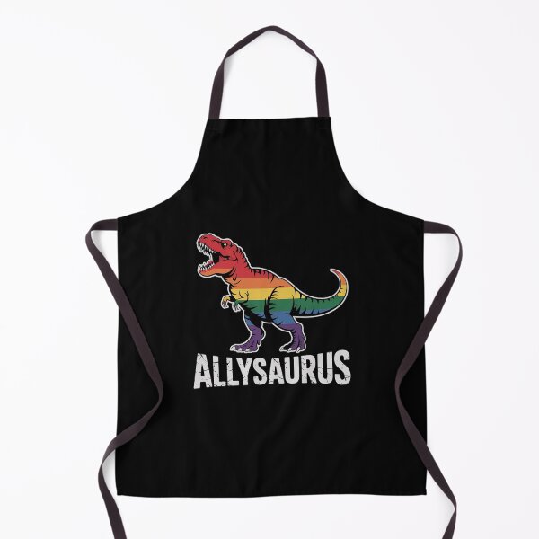 Item preview, Allysaurus dinosaur in rainbow flag for ally LGBT pride designed and sold by DentistLegal.