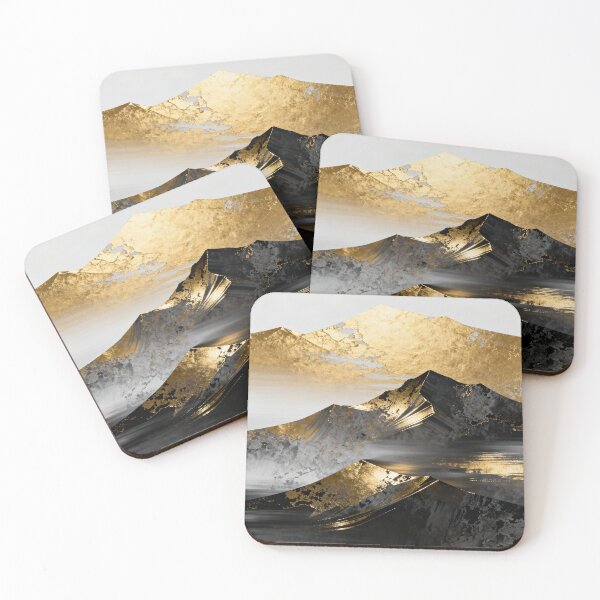 Item preview, Majestic Golden Peaks in Modern Ink Wash Style designed and sold by zzz888.