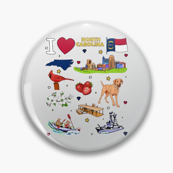 Item preview, I Love North Carolina, State Pride Collage T-Shirt Gift designed and sold by mashmosh.