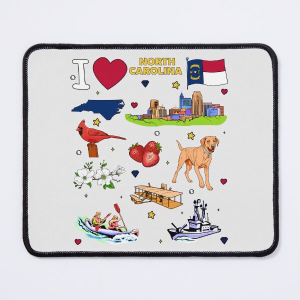 Item preview, I Love North Carolina, State Pride Collage T-Shirt Gift designed and sold by mashmosh.
