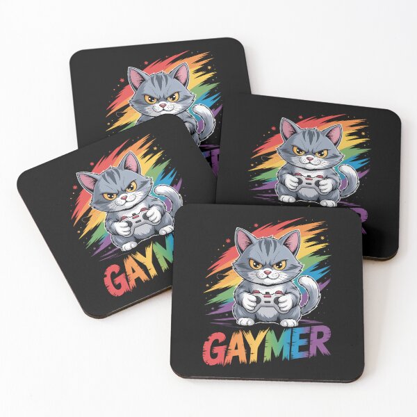 Item preview, Gaymer LGBT Cat Pride Rainbow Video Game Lovers designed and sold by DentistLegal.
