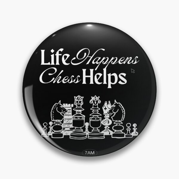 Item preview, Life Happens, Chess Helps – Motivational Chess Quote Vintage Design designed and sold by felixpauli.