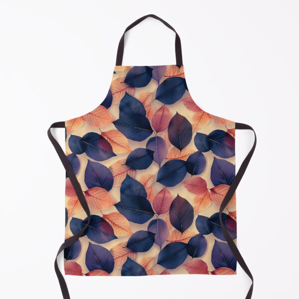Item preview, Moody Indigo Peach Fall Leaves Pattern designed and sold by NTGUILTY.