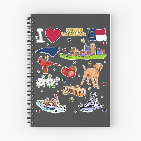 Item preview, I Heart North Carolina - Ultimate NC Pride & State Symbol Collage designed and sold by mashmosh.