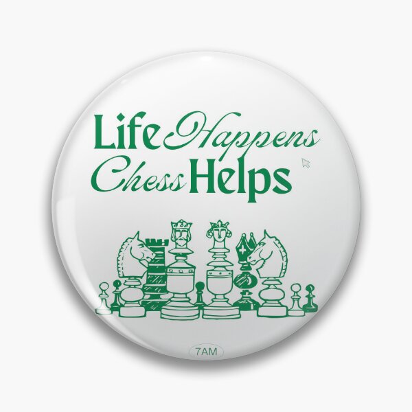 Item preview, Life Happens, Chess Helps – Motivational Chess Quote Vintage Design designed and sold by felixpauli.