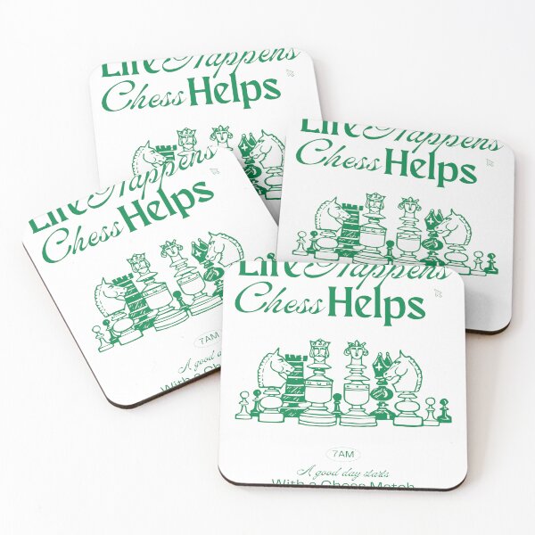 Item preview, Life Happens, Chess Helps – Motivational Chess Quote Vintage Design designed and sold by felixpauli.