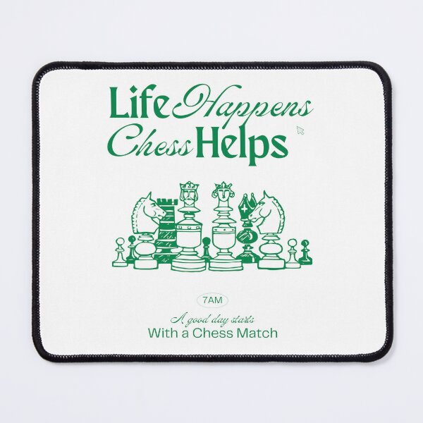 Item preview, Life Happens, Chess Helps – Motivational Chess Quote Vintage Design designed and sold by felixpauli.