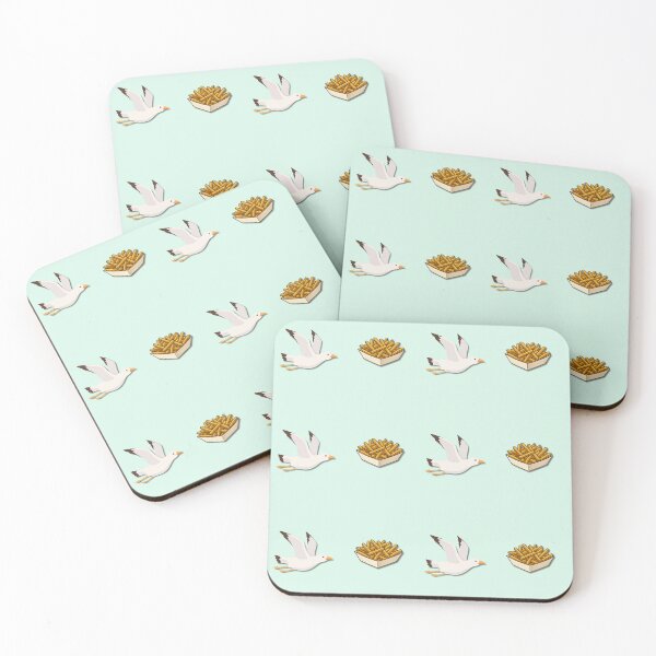 Item preview, Seagulls & Hot Chips Pattern – Cute Aussie Beach Design designed and sold by MadeInNapTime.