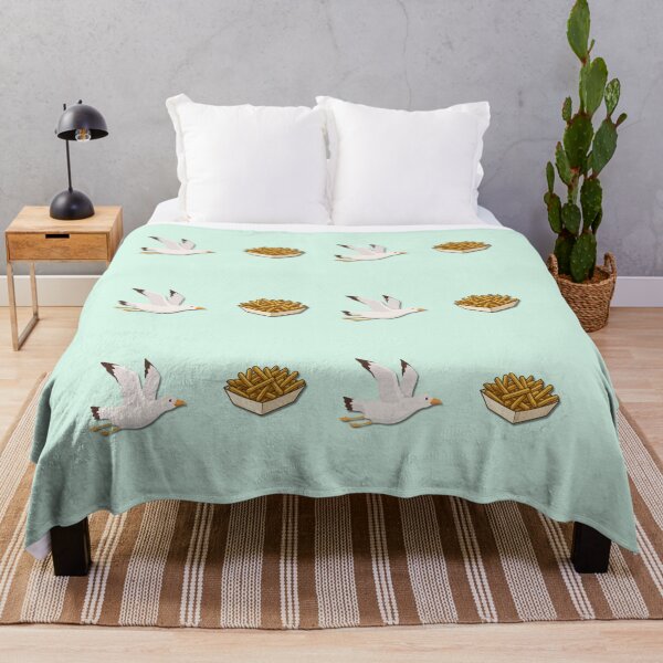 Item preview, Seagulls & Hot Chips Pattern – Cute Aussie Beach Design designed and sold by MadeInNapTime.