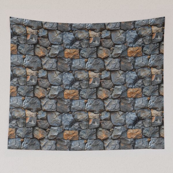 Item preview, Rustic Block Stone Wall Texture Pattern designed and sold by NTGUILTY.