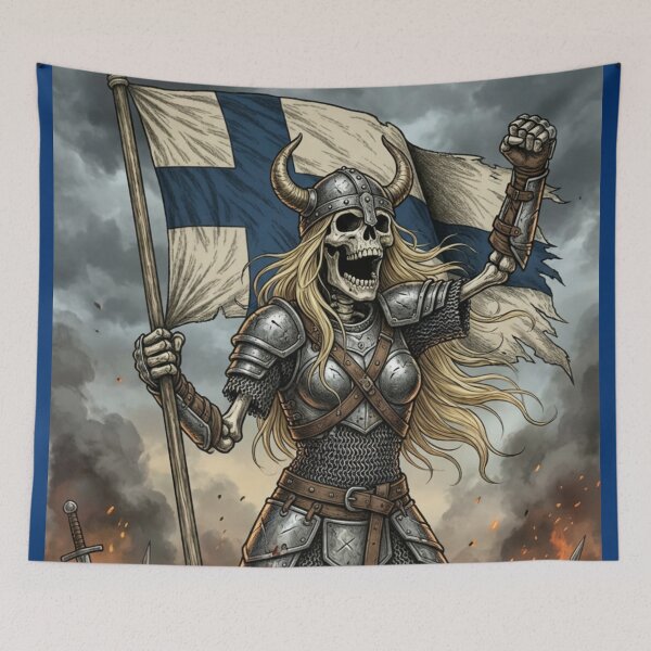 Item preview, Finnish Valkyrie Warrior in Burning Battle designed and sold by JoysByTanja.