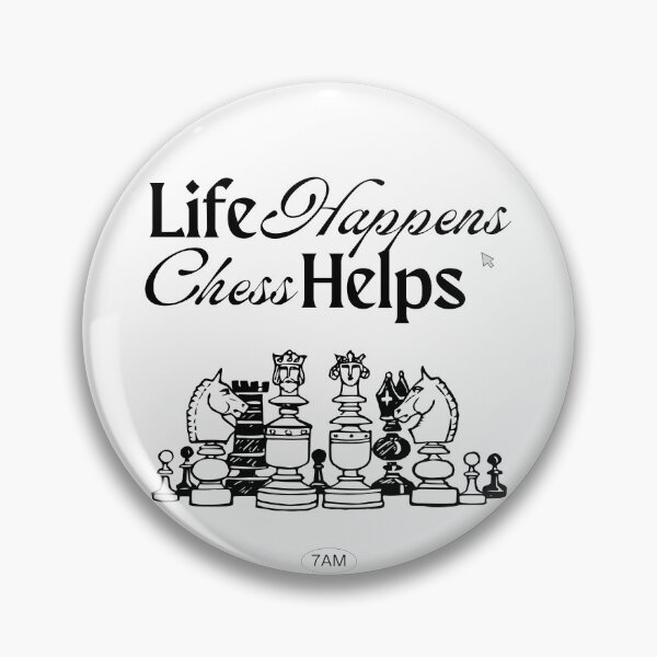 Item preview, Life Happens, Chess Helps – Motivational Chess Quote Vintage Design designed and sold by felixpauli.