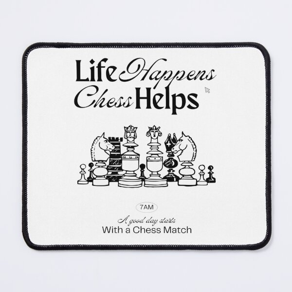 Item preview, Life Happens, Chess Helps – Motivational Chess Quote Vintage Design designed and sold by felixpauli.
