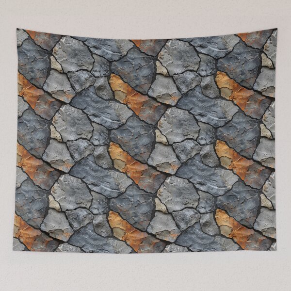 Item preview, Stacked Rustic Stone Wall Blocks Pattern designed and sold by NTGUILTY.